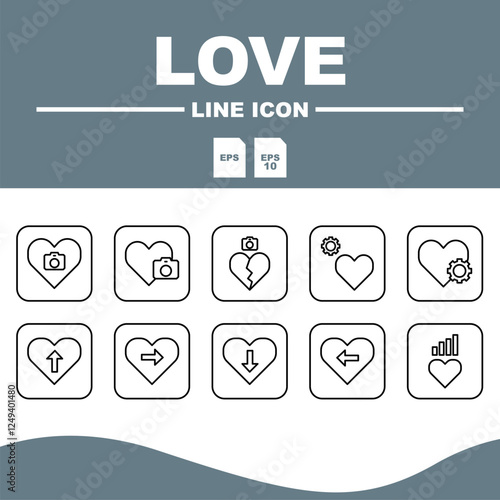 icon love set