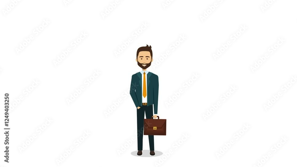 2D Cartoon Business Character Animation 2D Cartoon Business Character Animation