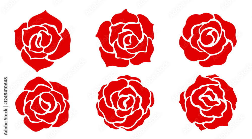 Red Roses Icon set, Valentine symbol, Isolaed Gaphic elements, Love Clip art in Flat style, Hand drawn illustration on Transparent background for Decoration, Editable Red Roses Icon set, Valentine symbol, Isolaed Gaphic elements, Love Clip art in Flat style, Hand drawn illustration on Transparent background for Decoration, Editable