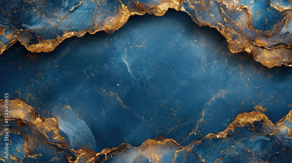 A vibrant blue and gold abstract background with a marbled texture. A vibrant blue and gold abstract background with a marbled texture.