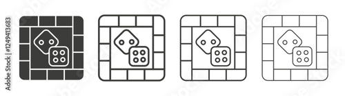 Game board icons set vectors graphic designs