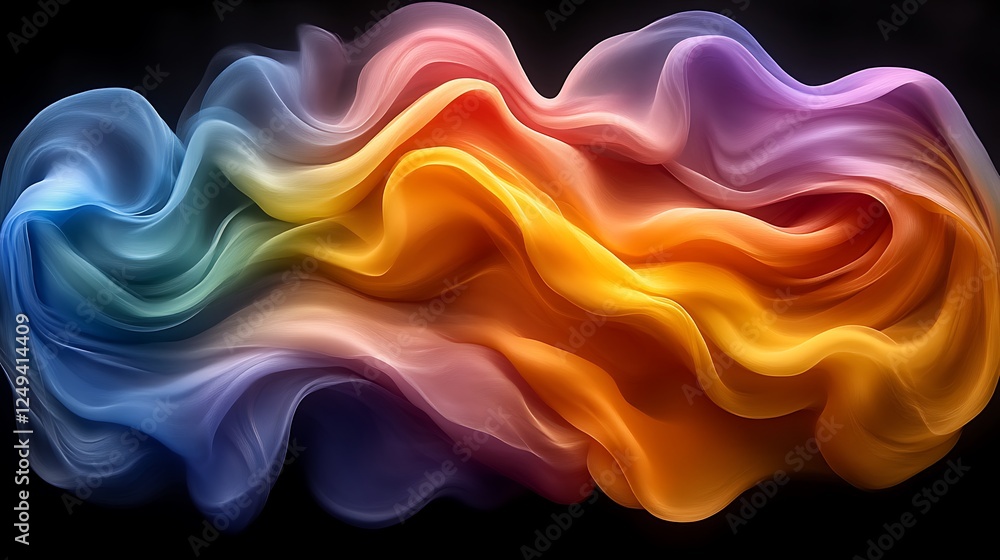 Abstract Rainbow Swirls Flowing Dynamically Abstract Rainbow Swirls Flowing Dynamically