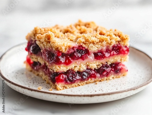 piece of cake with berries
