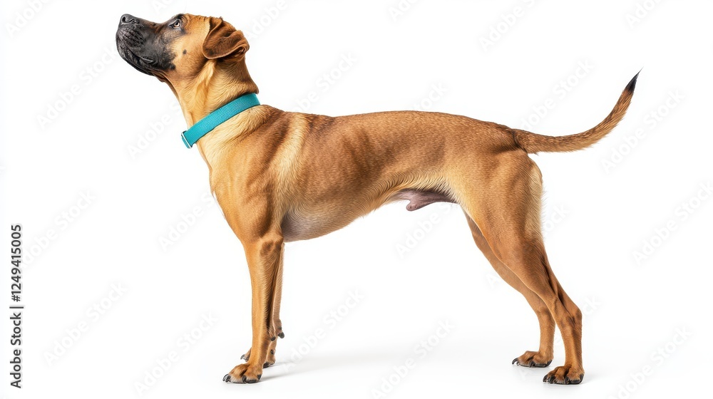 A Photorealistic Profile of a Large Tan Dog A Photorealistic Profile of a Large Tan Dog