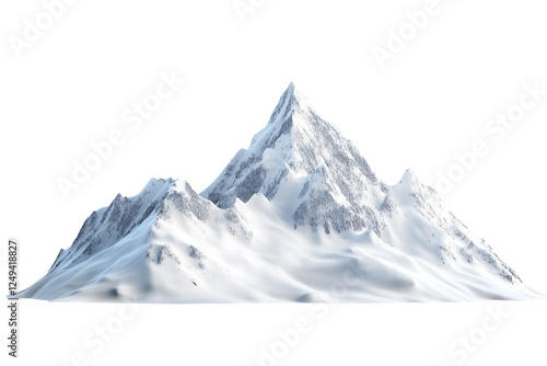  a mountain peak isolated on a transparent background