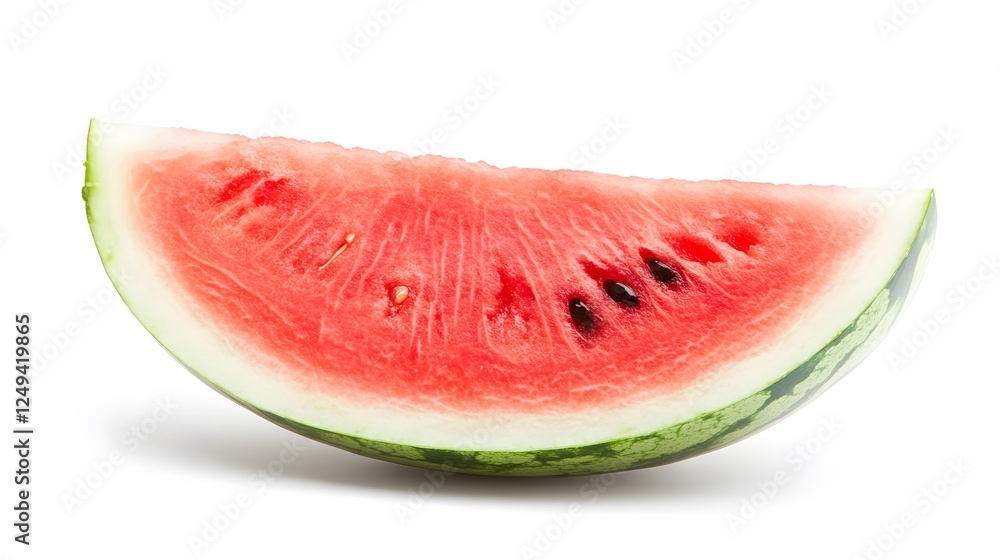 A fresh watermelon slice, clean white background, transparent isolate A fresh watermelon slice, clean white background, transparent isolate