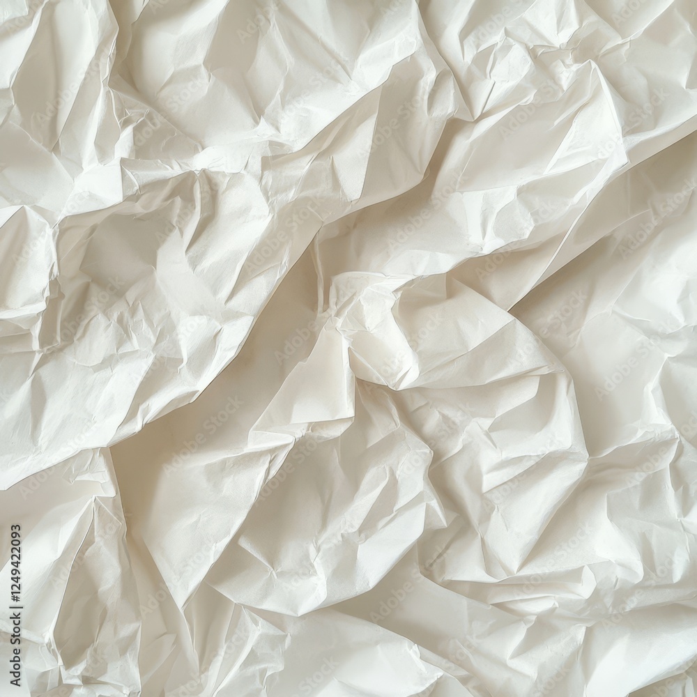 Obraz premium Crumpled White Paper Texture Background (11)