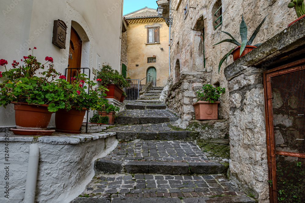Naklejka premium Pesche, Molise. The Ancient Village