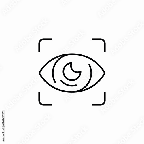 eye scan icon sign vector