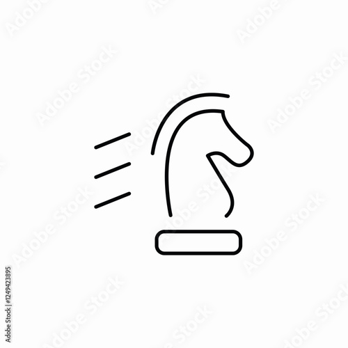 horse chess strategy icon sign vector