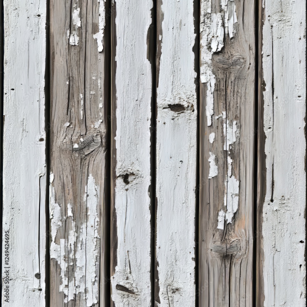 Old wooden fence with white paint. Seamless background and texture. Old wooden fence with white paint. Seamless background and texture.