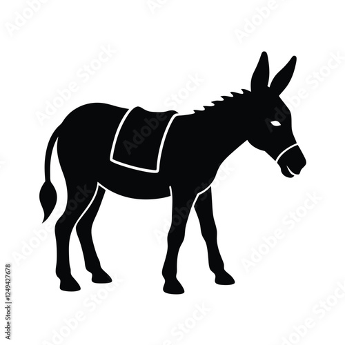 silhouette of a horse on vector illustration