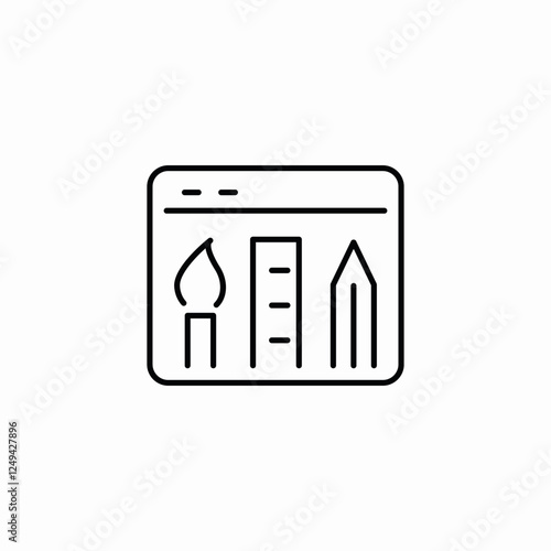 web paint tool icon sign vector