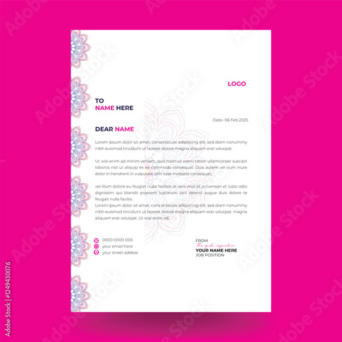 Modern creative cleanLetterhead Design Template by Mandala