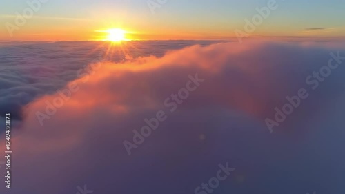 sunrise over the clouds