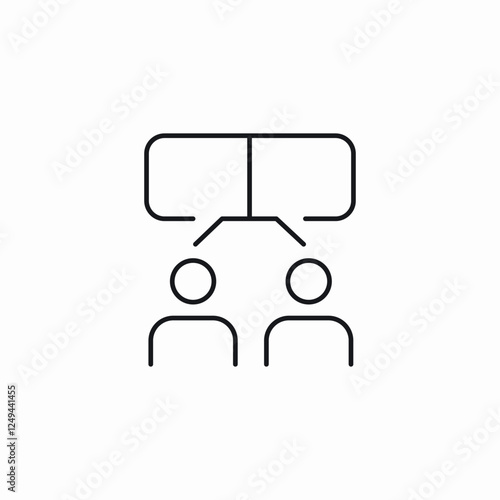 mutual conversation icon sign vector