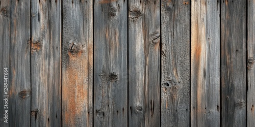 Wallpaper Mural Gray weathered wood planks form a rustic fence texture Torontodigital.ca