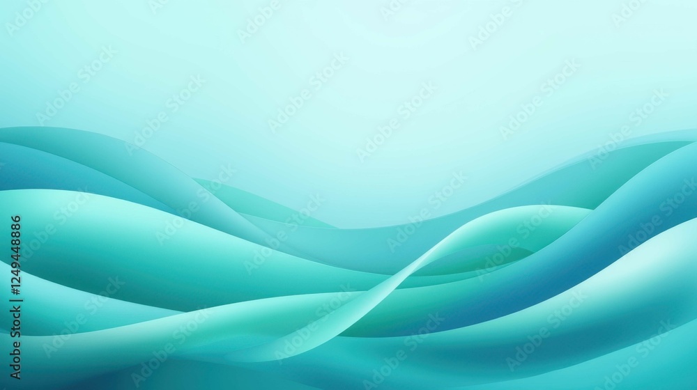 Obraz premium Soft Blue Waves Abstract Background for Tranquil Designs