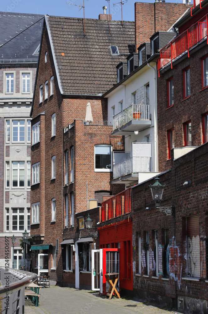 Düsseldorf, Häuser in der Altstadt am Düsselgraben Düsseldorf, Häuser in der Altstadt am Düsselgraben