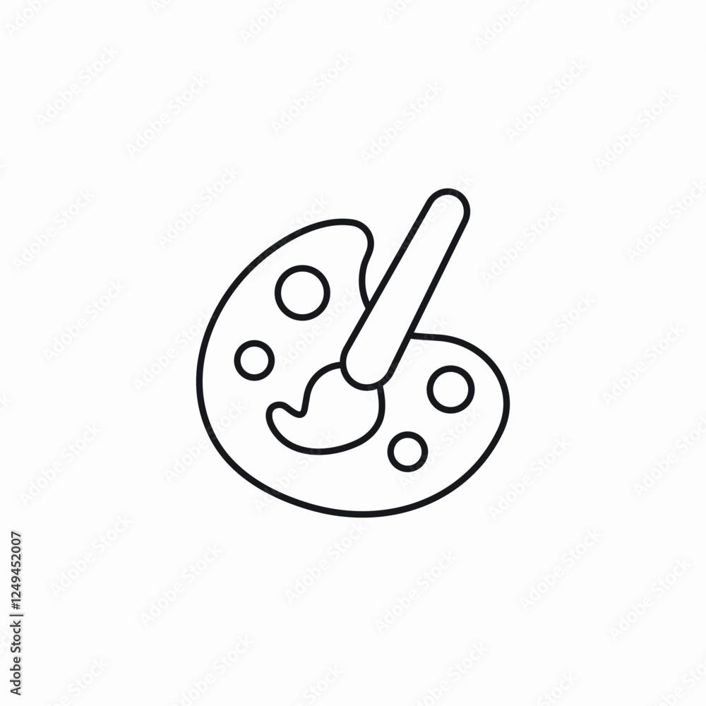 colour palette painting icon sign vector colour palette painting icon sign vector
