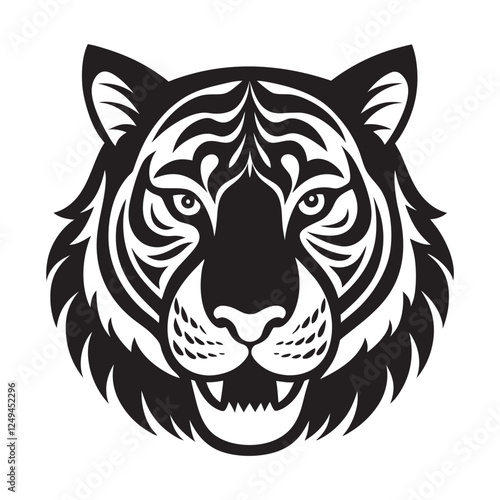 Wallpaper Mural tiger head vector Torontodigital.ca