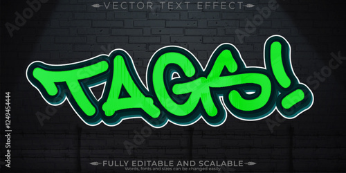 Graffiti text effect, editable spray and street text style