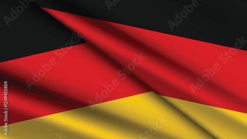 National Background of GERMANY Featuring Two Wavy Flags
