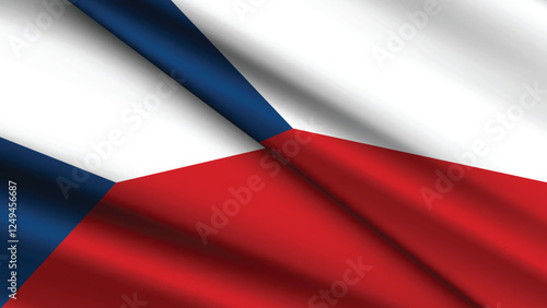 National Background of CZECH REPUBLIC Featuring Two Wavy Flags