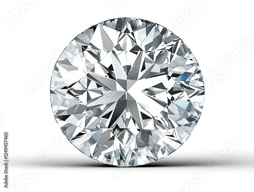 Brilliantly Faceted Diamond with Lustrous Shine photo