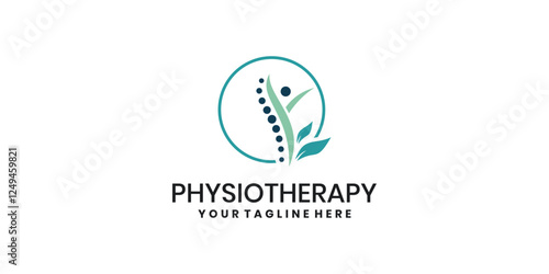 Physiotherapist logo vector icon