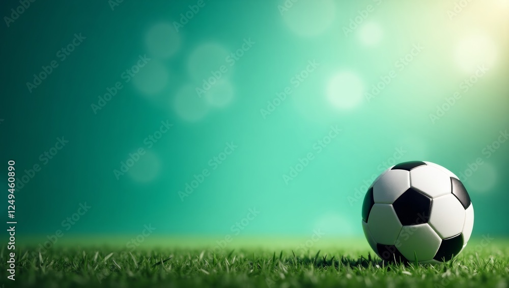 Fototapeta premium soccer ball on grass