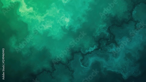 Wallpaper Mural Abstract Green Swirl Pattern with Gradient and Ethereal Effect Torontodigital.ca