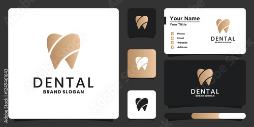 Abstract dental logo icon vector design