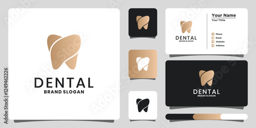 Abstract dental logo icon vector design