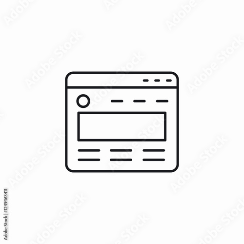 news website page icon sign vector