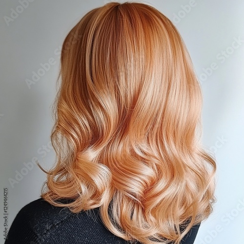 Copper Waves Gorgeous Hair Style for Women Peachy Blonde Wavy Hair