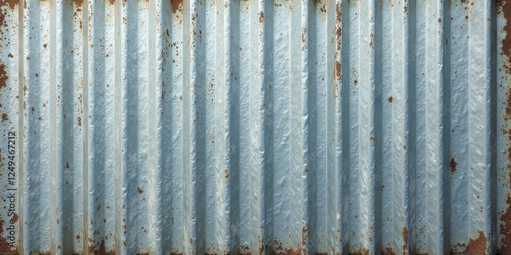 Textured Light Blue Corrugated Metal Sheet with Rust Showing Through, Ideal for Industrial Backgrounds and Design Projects Textured Light Blue Corrugated Metal Sheet with Rust Showing Through, Ideal for Industrial Backgrounds and Design Projects