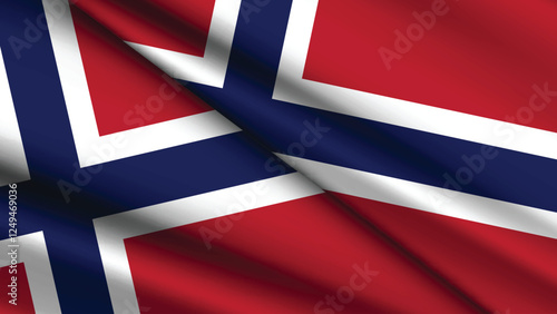 National Background of NORWAY Featuring Two Wavy Flags