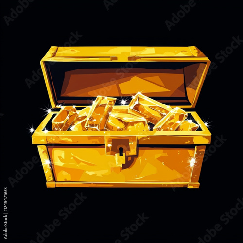 treasure chest full of gold coins