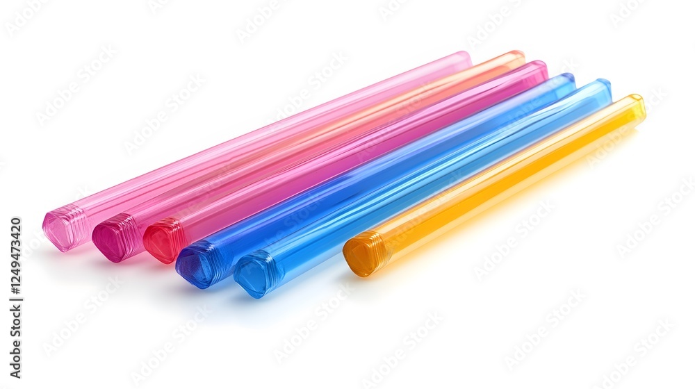 A set of colorful pencils, clean white background, transparent isolate A set of colorful pencils, clean white background, transparent isolate