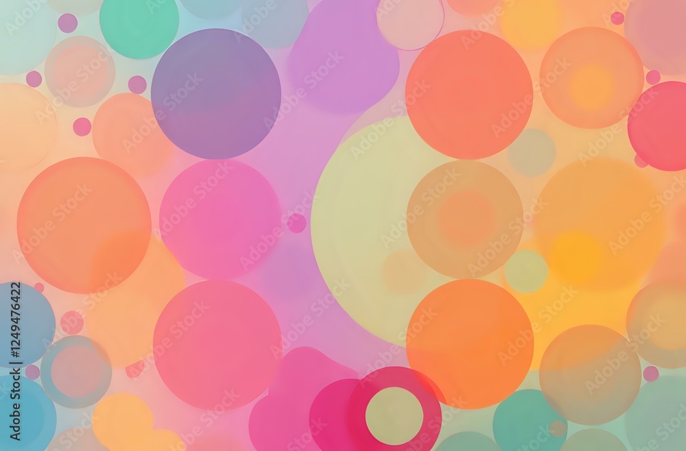 Vibrant Geometric Abstract Art with Colorful Circles Vibrant Geometric Abstract Art with Colorful Circles