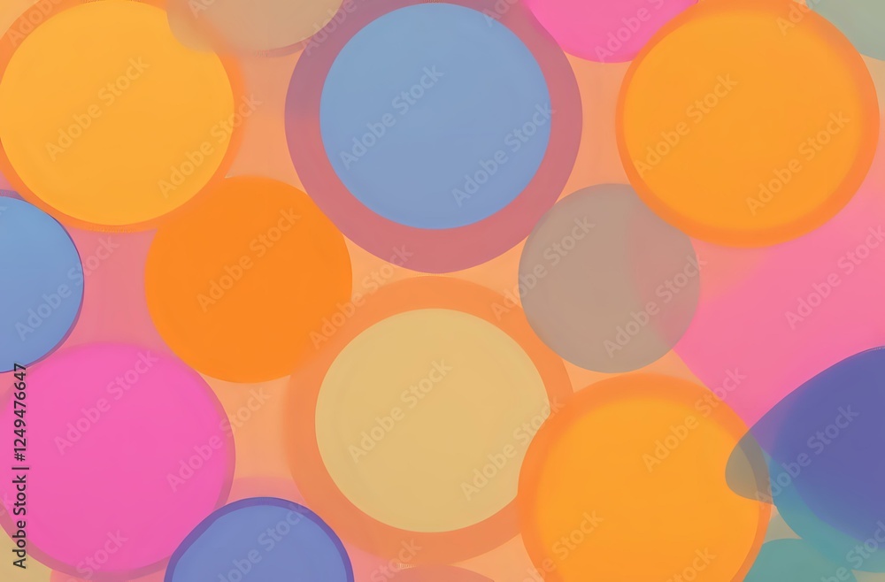 Vibrant Geometric Abstract Background with Colorful Circles Vibrant Geometric Abstract Background with Colorful Circles