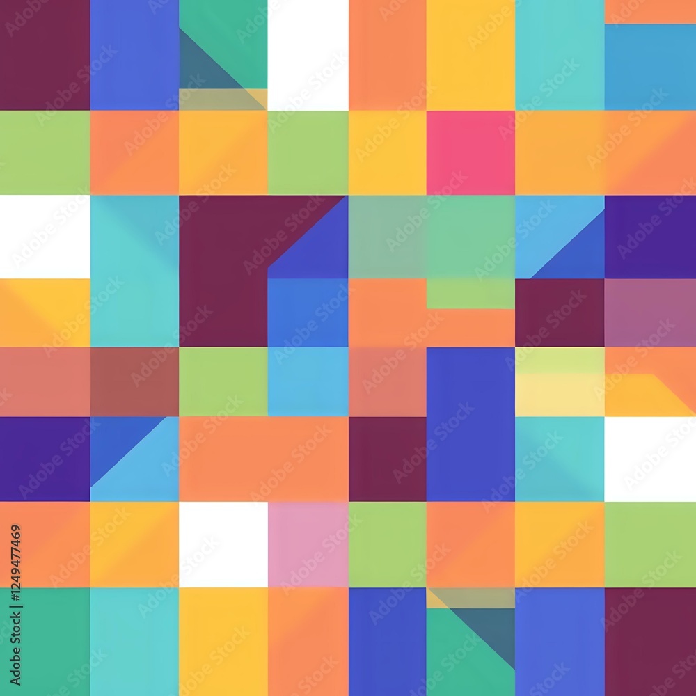 Vibrant Abstract Geometric Design - Modern Pattern Collage Vibrant Abstract Geometric Design - Modern Pattern Collage