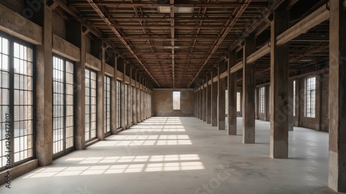 Wallpaper Mural Spacious Interior of Modern Industrial Building with Natural Light Torontodigital.ca