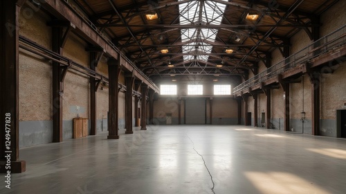 Wallpaper Mural Open Industrial Space With High Ceilings And Abundant Natural Light Torontodigital.ca