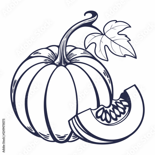 Creative foods icon Pumpkin vector illustration