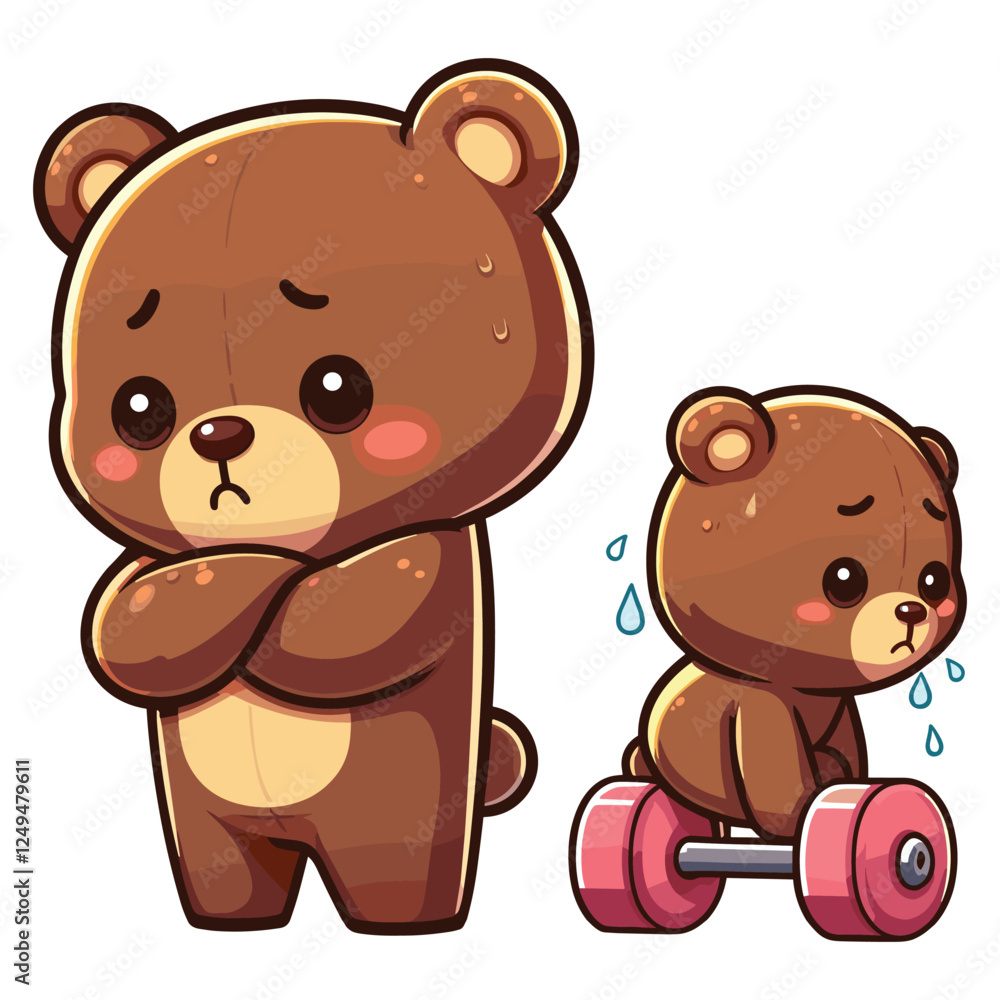 Obraz premium A realstict Bear vector illustration bear icon logo teddy cartoon character