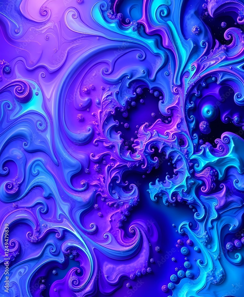 Vibrant Cosmic Abstract Design with Swirling Patterns Vibrant Cosmic Abstract Design with Swirling Patterns