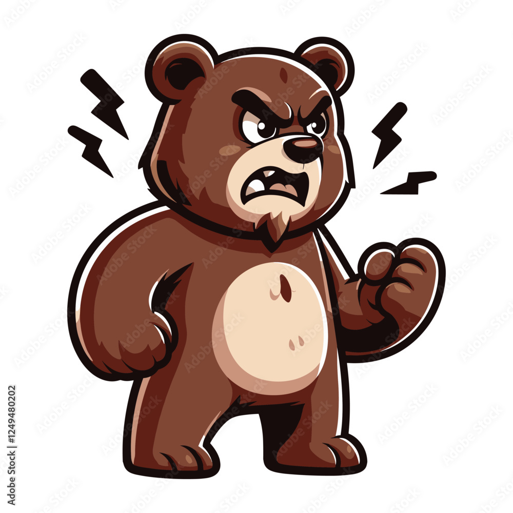 Obraz premium A realstict Bear vector illustration bear icon logo teddy cartoon character