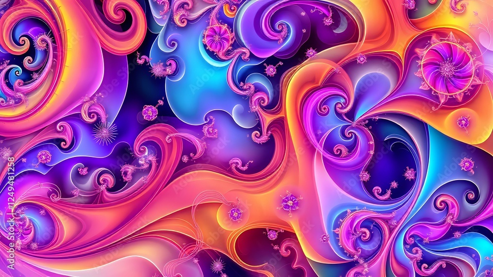 Vibrant Swirls Abstract Design Vibrant Swirls Abstract Design